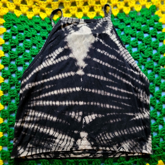 Black + Cream Racerback Tank Top - Picture 2 of 2